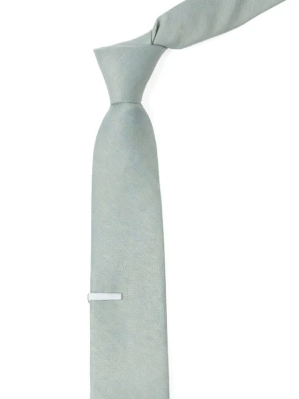 NEW The Tie Bar Bhldn Linen Row Morning Mist Tie Mens Size Skinny 2026-714 - Picture 2 of 5